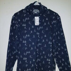 NWT Christopher & Banks Turtleneck Navy Ski Design
